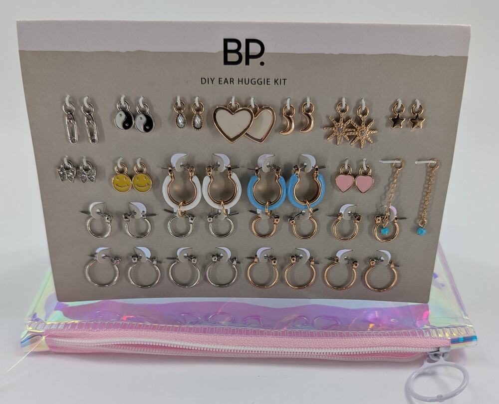 BP DIY Ear Huggie Kit Hearts Starfish Dangles Hoops